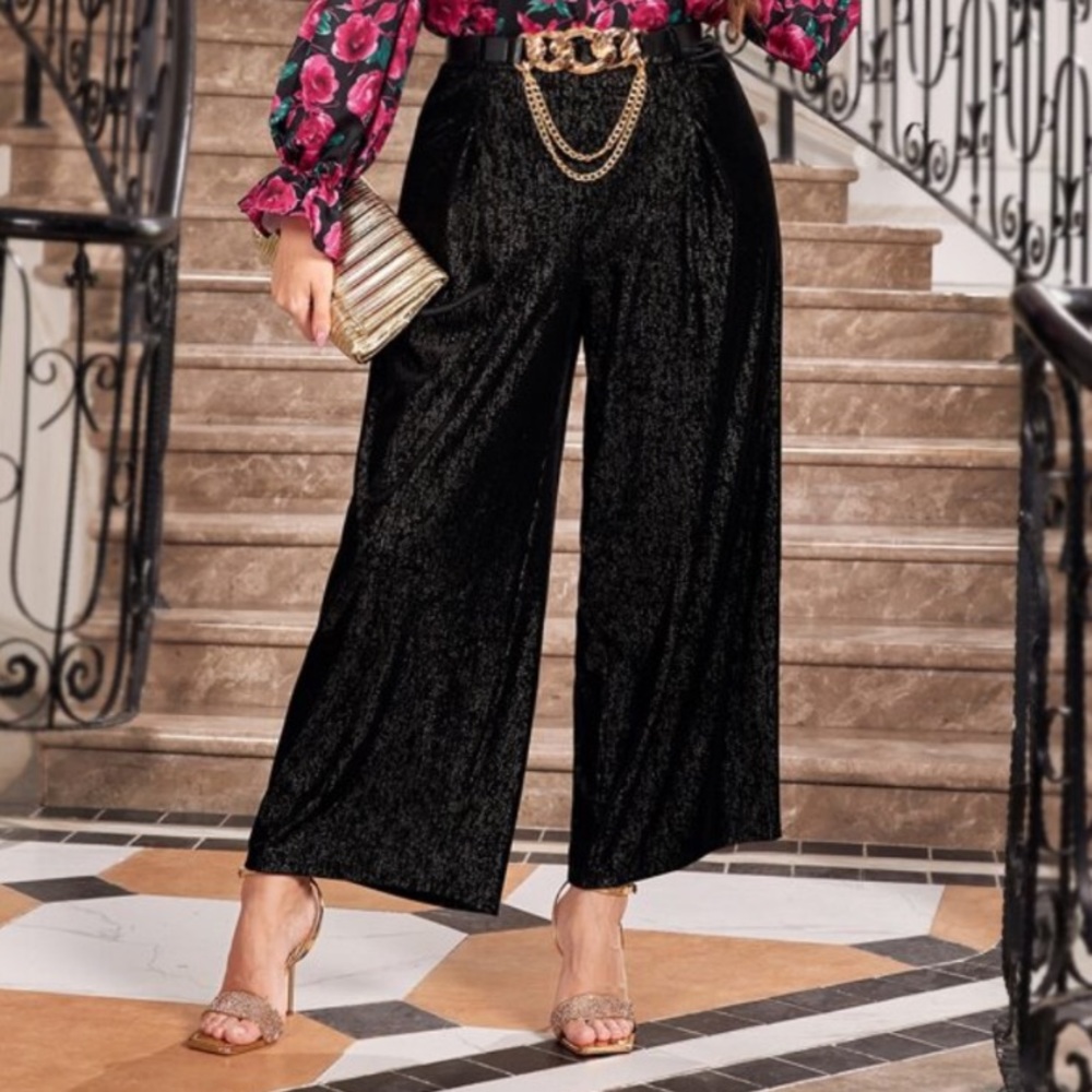 WIDE LEG pant with sparkle 1x